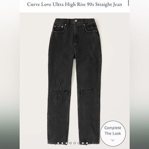 Abercrombie & Fitch Curve Love Ultra High Rise 90s Straight Jean